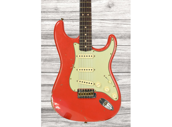 Fender Custom Shop 63 Stratocaster Heavy Relic Aged Fiesta Red Fender Custom Shop 63 Stratocaster Heavy Relic Aged Fiesta Red